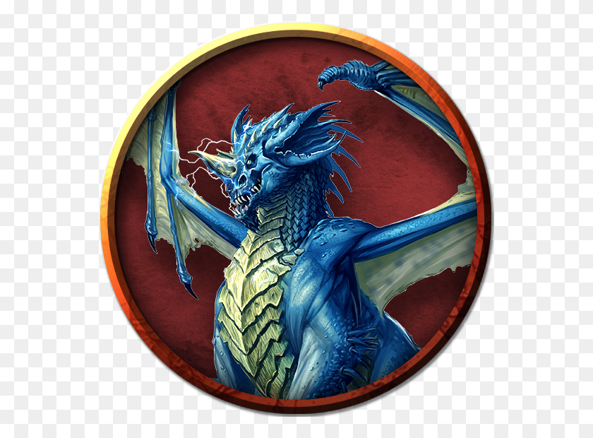 560x560 Png Взрослый Синий Дракон