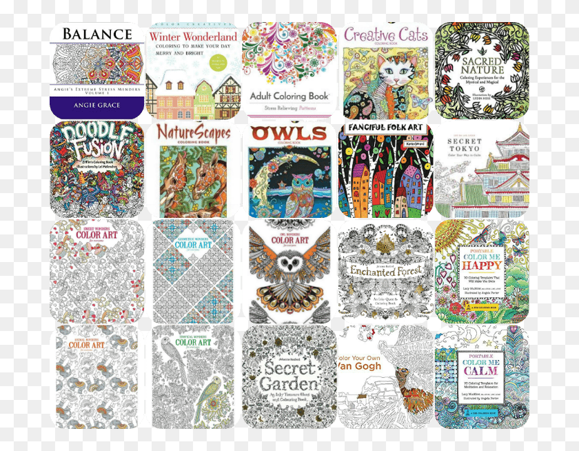 700x594 Adult Coloring Books Pattern, Label, Text, Paper HD PNG Download