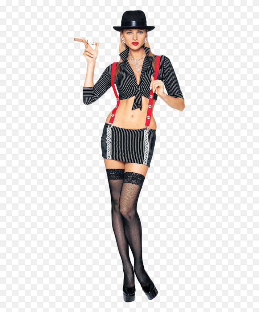 363x952 Adult Gangster Girl Costume 1920s Fancy Dress Mens, Person, Human, Clothing HD PNG Download