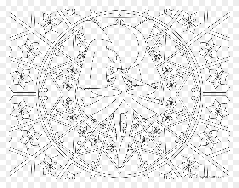 3037x2337 Adult Pokemon Coloring Pages Kirlia, Gray, World Of Warcraft HD PNG Download