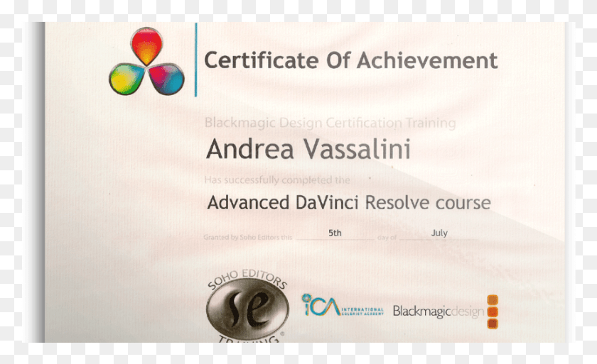 861x501 Advanced Da Vinci Resolve Course Circle, Text, Diploma, Document HD PNG Download