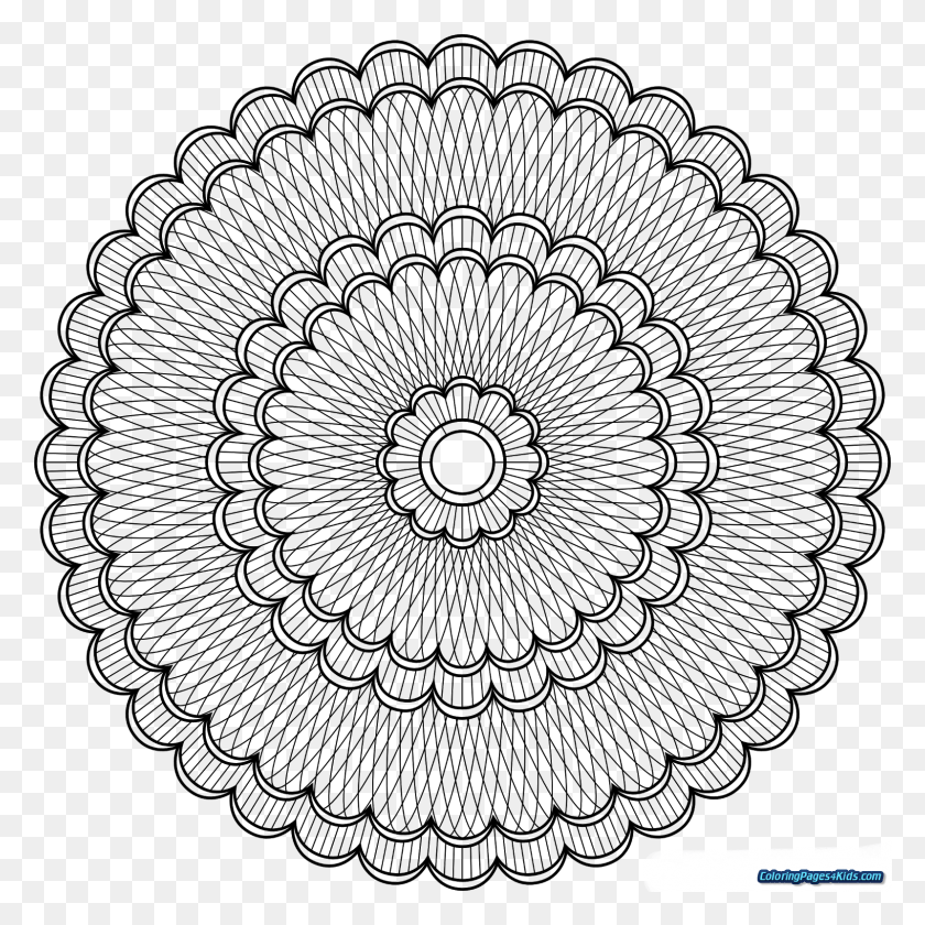 1600x1600 Advanced Mandala Coloring Pages Angel Level Printable Mandala Lineart, Text, Outdoors, Screen HD PNG Download