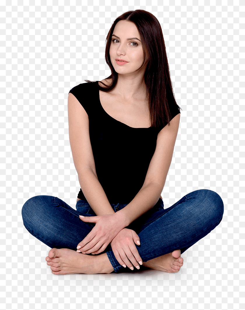 696x1003 Advancedmd Sitting, Clothing, Apparel, Person HD PNG Download