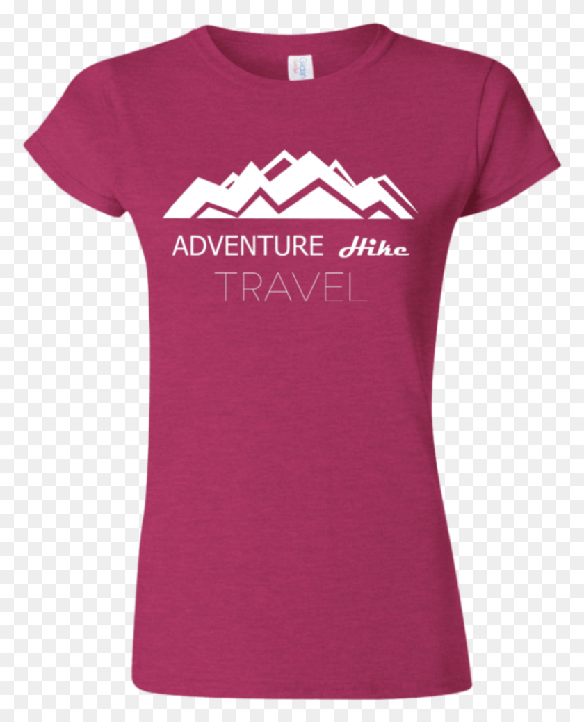 788x990 Adventure Hike Travel Gildan Softstyle Ladies39 T Shirt Shirt, Clothing, Apparel, T-shirt HD PNG Download