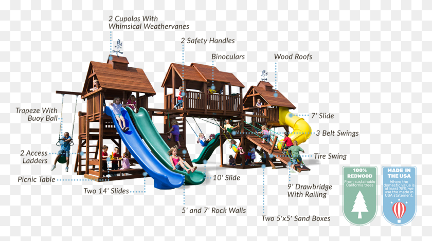 1151x604 Adventure Mountain Big Swing Set Custom Made Swing Set, Person, Human, Play Area HD PNG Download