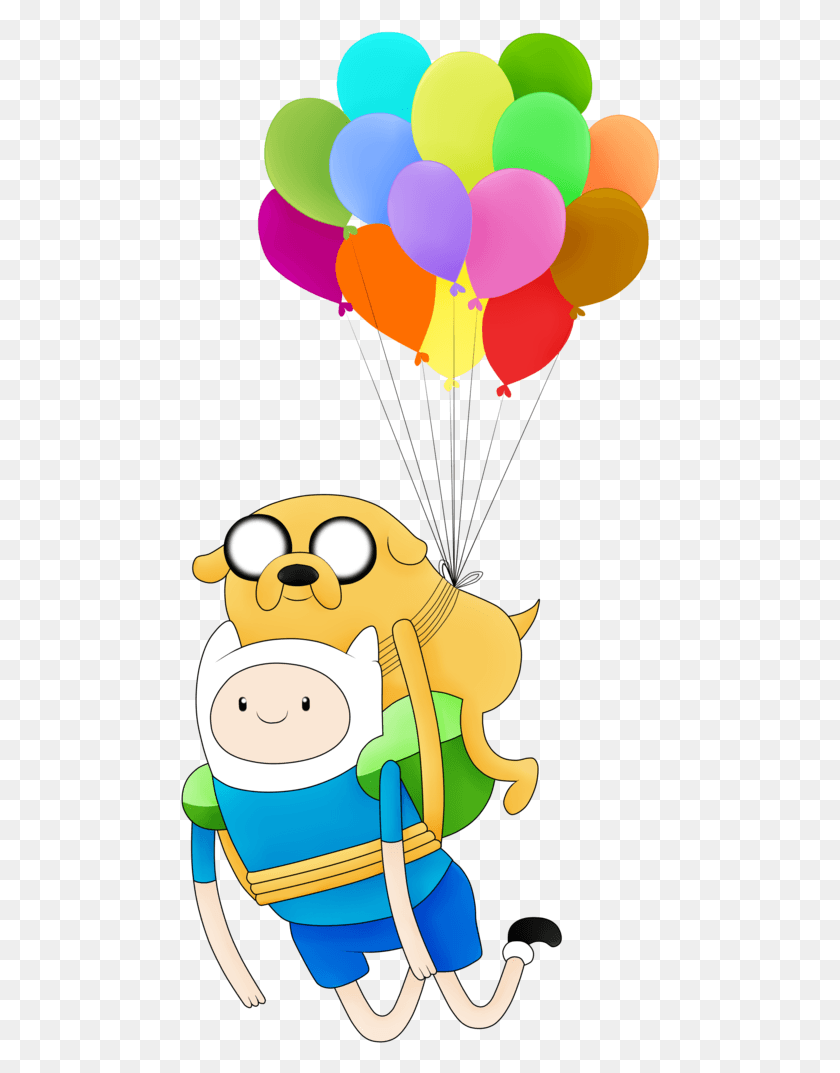 480x1013 Adventure Time Finn And Jake, Balloon, Ball, Insect HD PNG Download