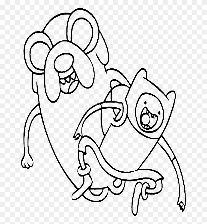 673x849 Adventure Time Jake And Finn Happy Coloring Pages Transparent Outline Adventure Time, Text, Graphics HD PNG Download