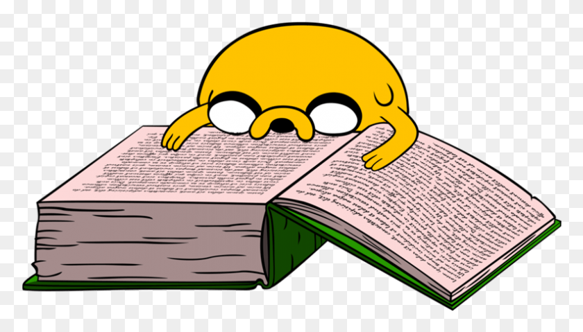 791x425 Adventure Time Jake Book Clipart Adventure Time Jake Reading, Text, Paper, Poster HD PNG Download