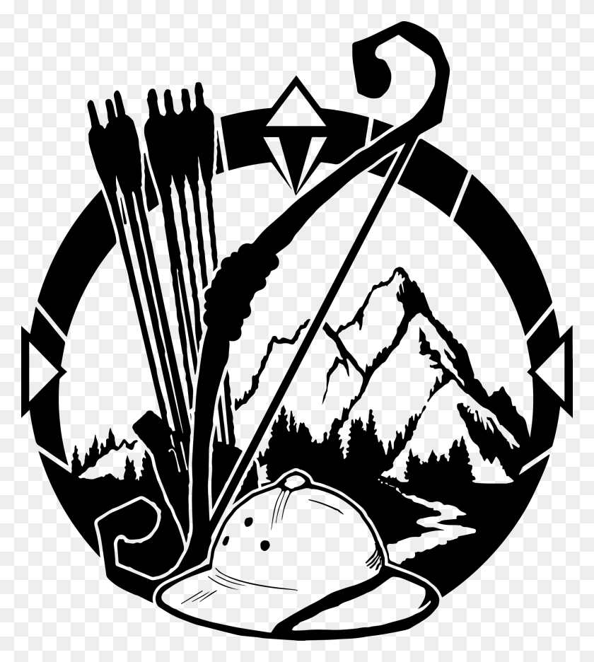 1851x2079 Adventurer Illustration, Arrow, Symbol, Stencil Descargar Hd Png