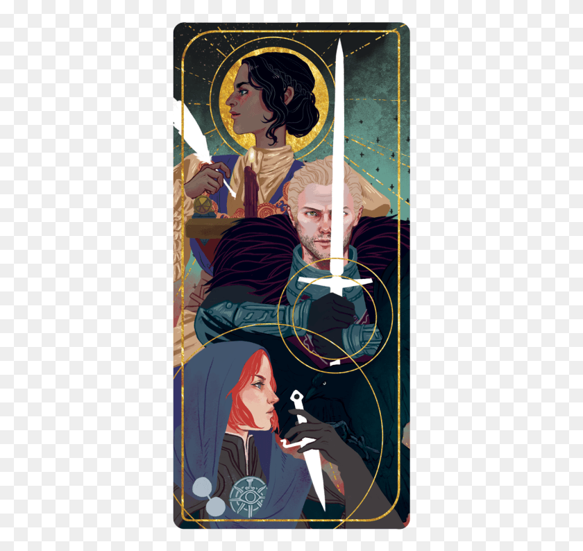 344x734 Advisors Of The Inquisition Dragon Age Inquisition Characters Cullen Tarot, Person, Human, Collage HD PNG Download