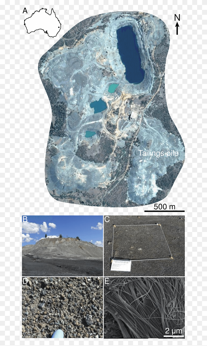 663x1342 Aerial View Of Woodsreef Asbestos Mine New South Wales Asbestos Tailings, Rock, Crystal, Soil HD PNG Download