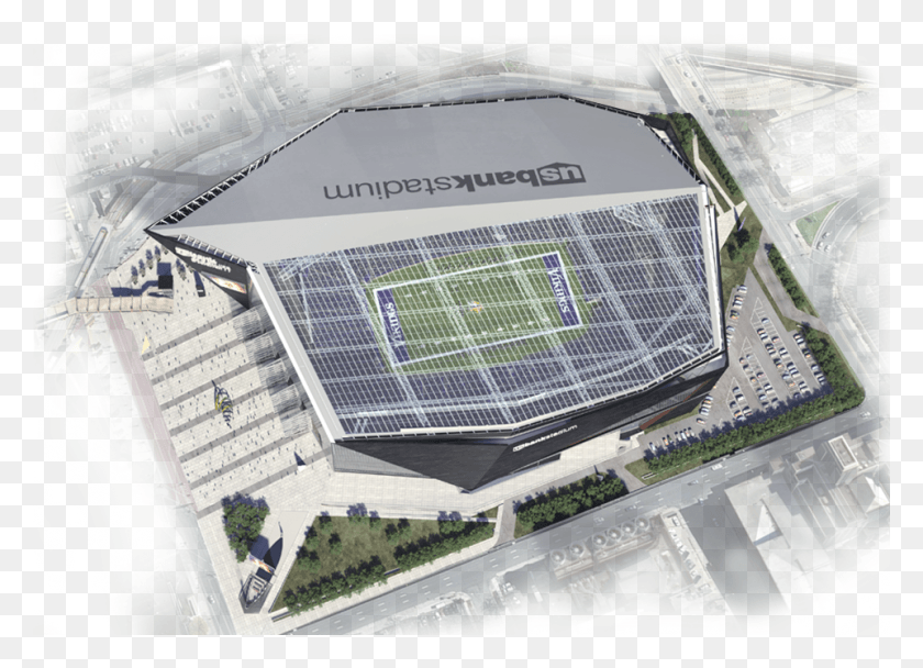 961x676 Aerial View With Roof Soccer Specific Stadium, Building, Field, Arena HD PNG Download