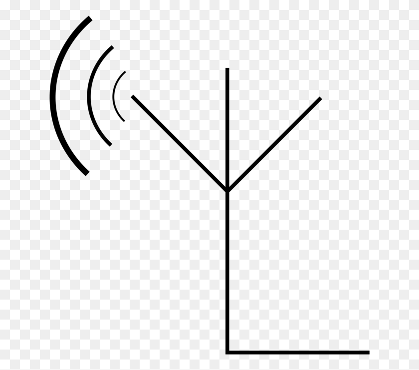 644x681 Aerials Electronic Symbol Television Antenna Radio Line Art, Gray, World Of Warcraft HD PNG Download