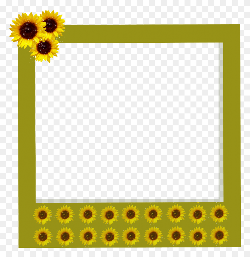991x1018 Aesthetic Clipart Heart Yellow Frame Aesthetic, Plant, Rug, Sunflower HD PNG Download