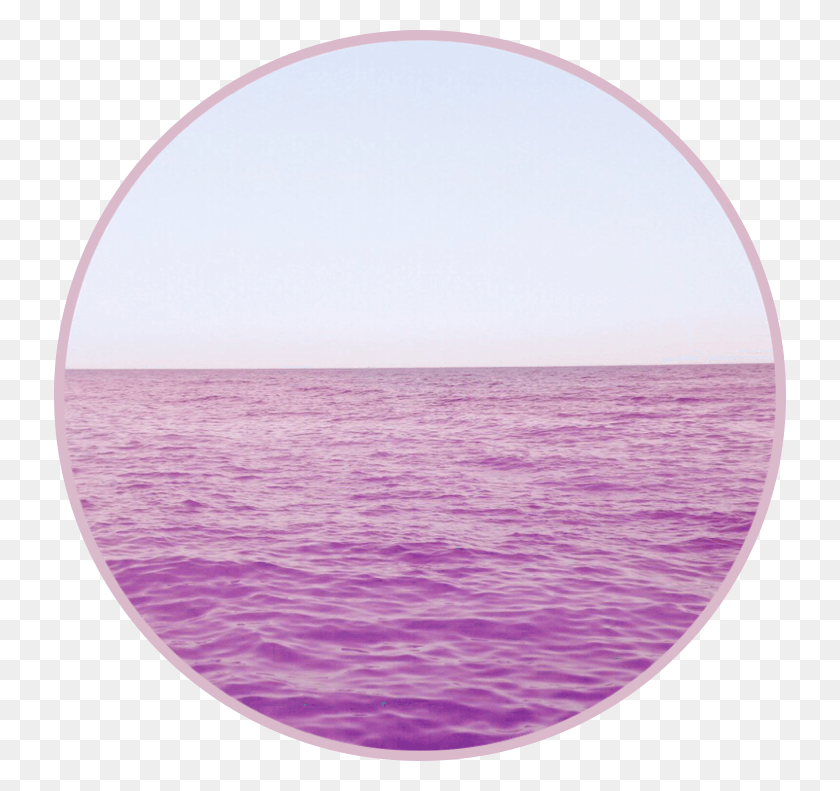 732x731 Aesthetic Purple Sea Ocean Water Pastel Pink Circle, Window, Porthole, Balloon HD PNG Download