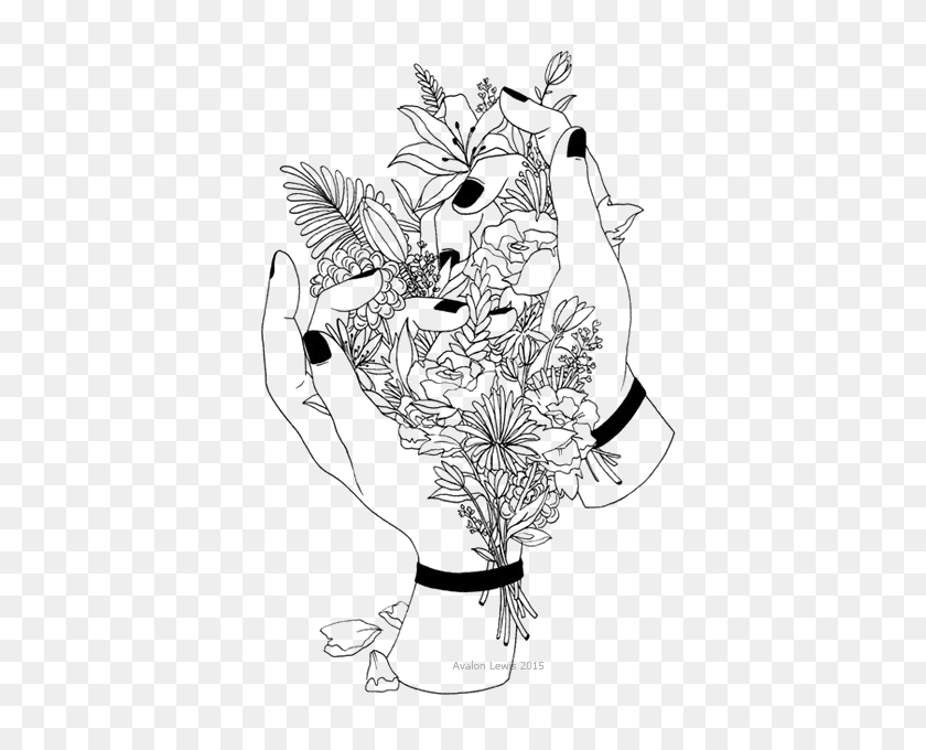 386x620 Aesthetic Tattoo Photo Outline Drawings Of Nature, Cross, Symbol, Pattern HD PNG Download