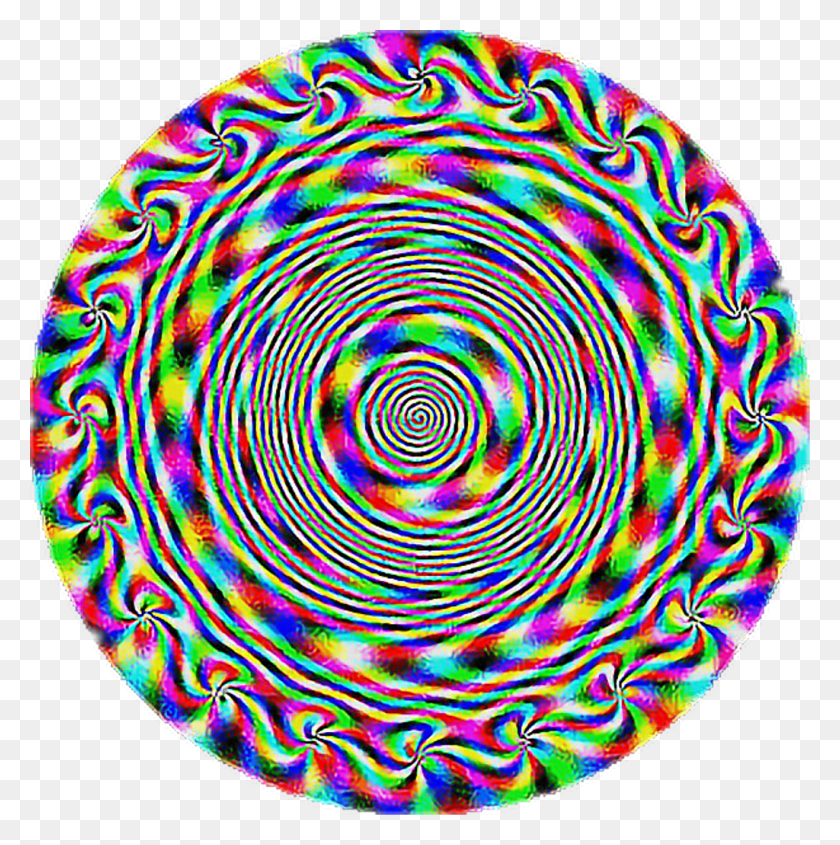1024x1031 Aesthetic Trippy Aestheticvaporwave Aesthetictumblr Circle, Ornament, Pattern, Fractal Descargar Hd Png