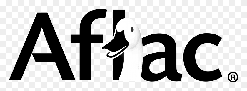 2201x704 Aflac Duck Aflac White Logo, Животное, Птица Hd Png Скачать