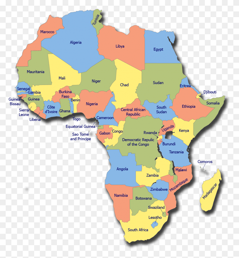1218x1321 Карта Африки Экваториальная Гвинея Континент Африки, Диаграмма, Участок, Атлас Hd Png Скачать