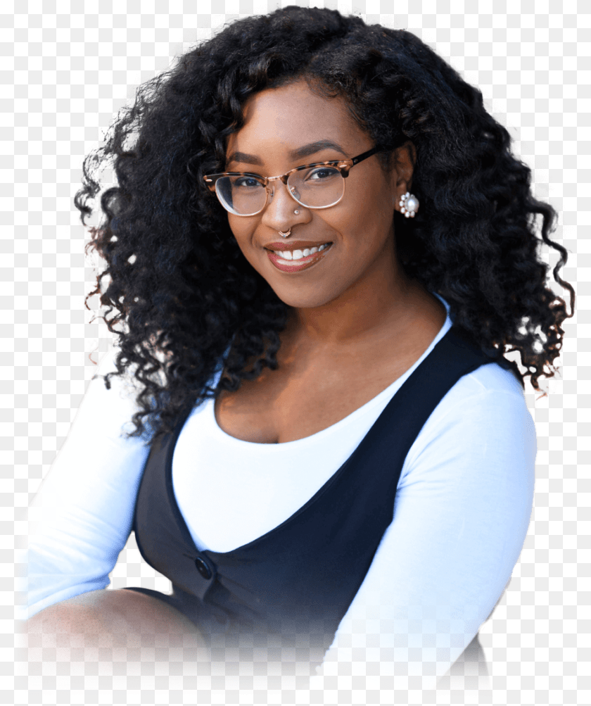 798x1003 African American Girls Styling And Playing With A Black Black Girls With Glasses, Happy, Head, Long Sleeve, Person Transparent PNG