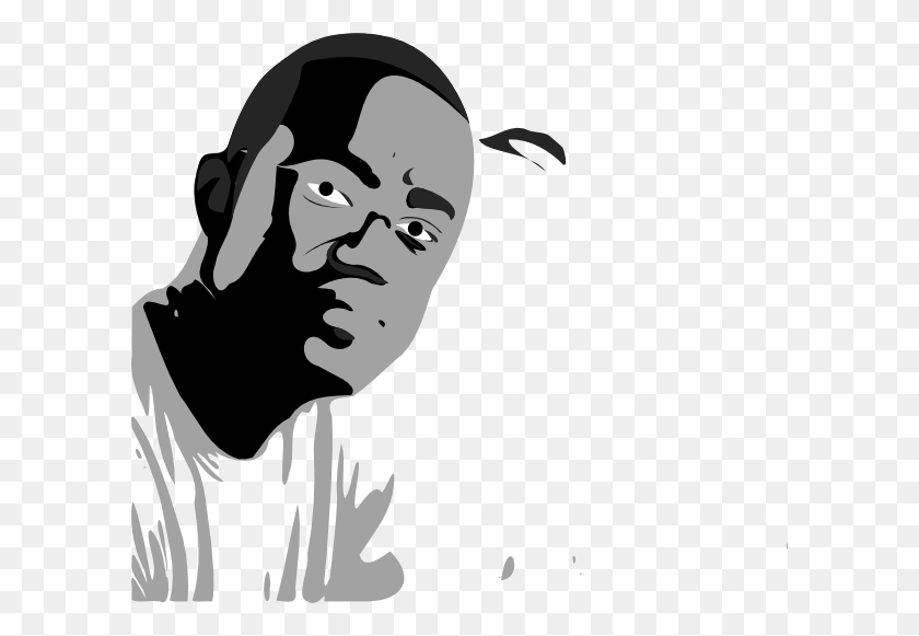 600x521 African American Male Black Man Face Clip Art, Stencil, Head HD PNG Download