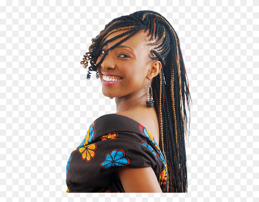 418x595 African Hair Bra Darling Yaki Braid Hairstyles, Face, Person, Human Descargar Hd Png