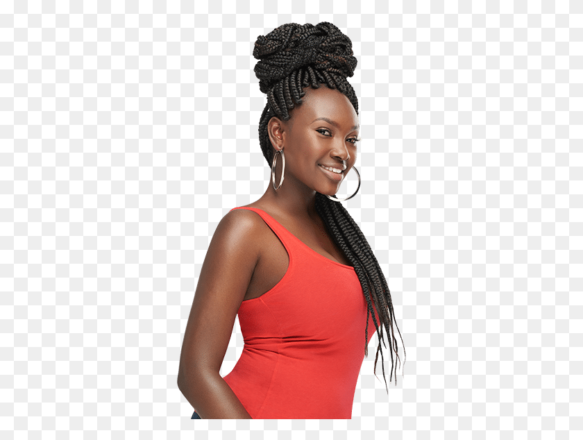 332x574 African Hair Bra Pamoja Braids, Face, Person, Human HD PNG Download