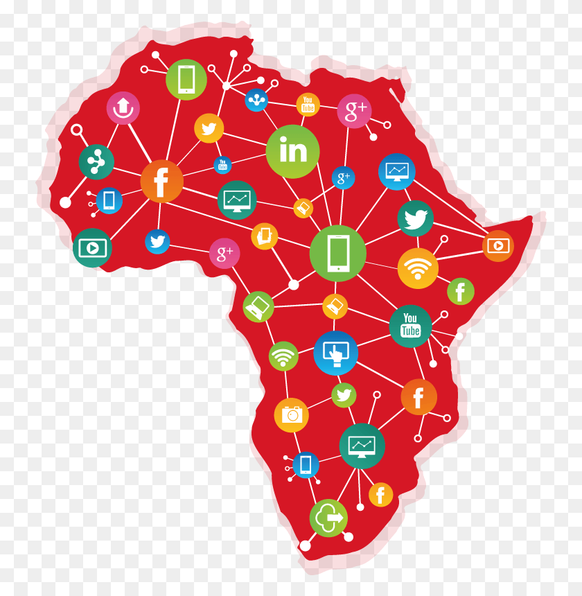738x800 African Internet Data, Network, Diagram HD PNG Download