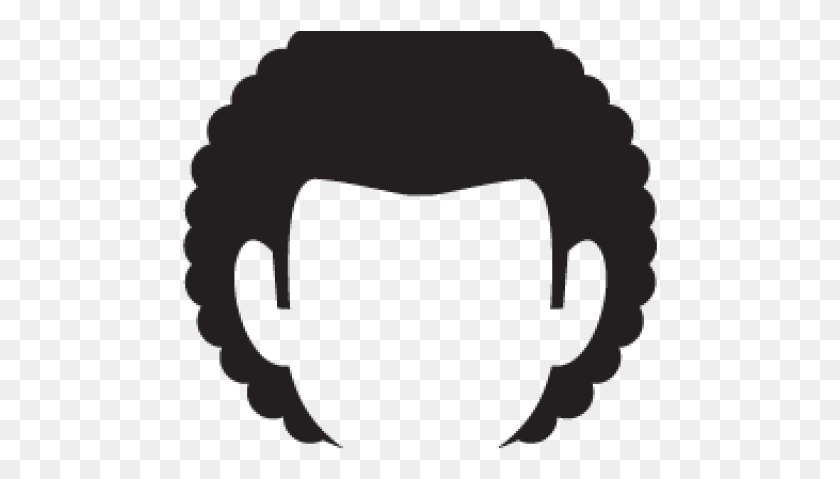 475x419 Afro Transparent Curly Hair Clips, Stencil, Face HD PNG Download