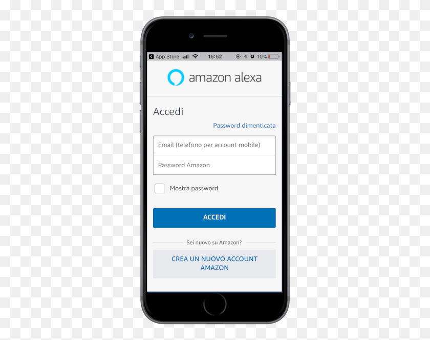 297x603 After Installing The Amazon Alexa App Open It And Mobile Admin Login Screen, Mobile Phone, Phone, Electronics HD PNG Download