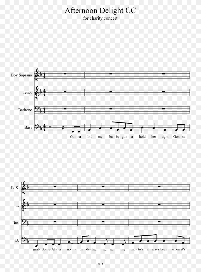 749x1075 Afternoon Delight Cc Sheet Music 1 Of 12 Pages Los Reyes Magos Ariel Ramirez Partitura, Gray, World Of Warcraft HD PNG Download