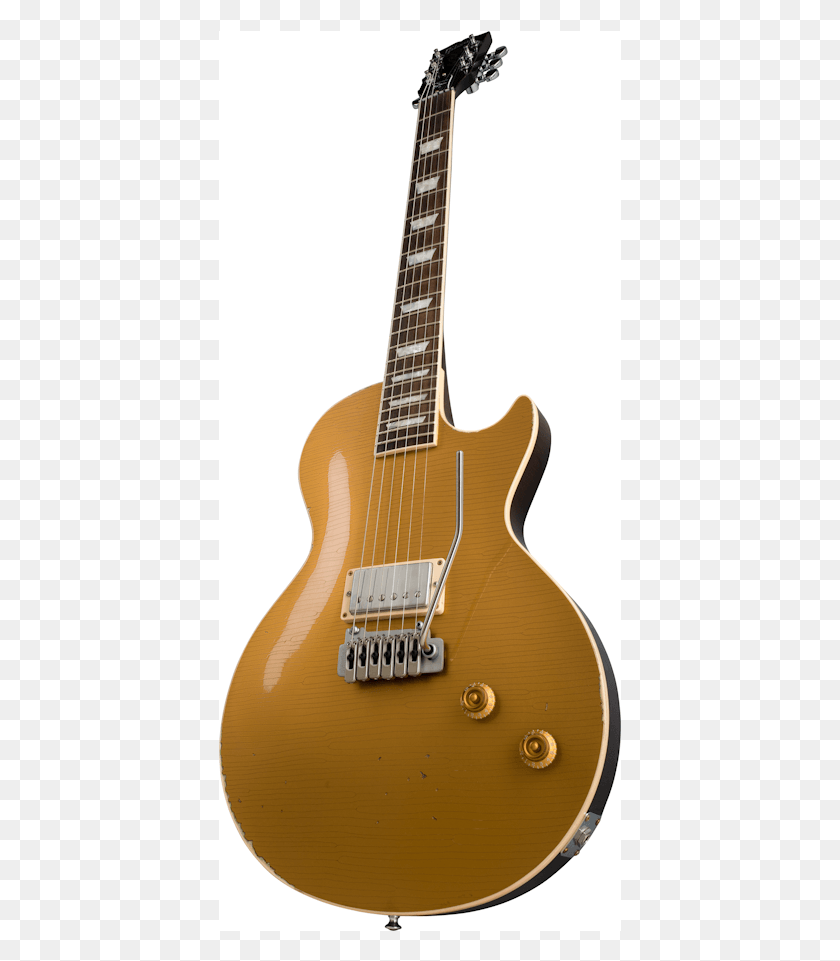 403x901 Aged Antique Gold Electric Guitar, Guitar, Leisure Activities, Musical Instrument HD PNG Download