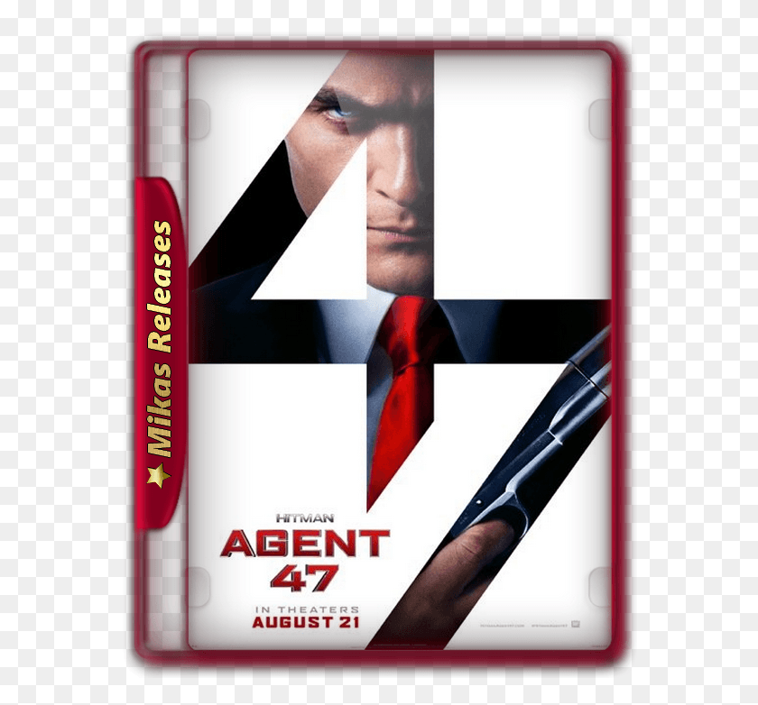 572x722 Agent 47 2015 720p Bdrip X264 Ac3 Mikas Hitman 47 Movie Poster, Tie, Accessories, Accessory HD PNG Download
