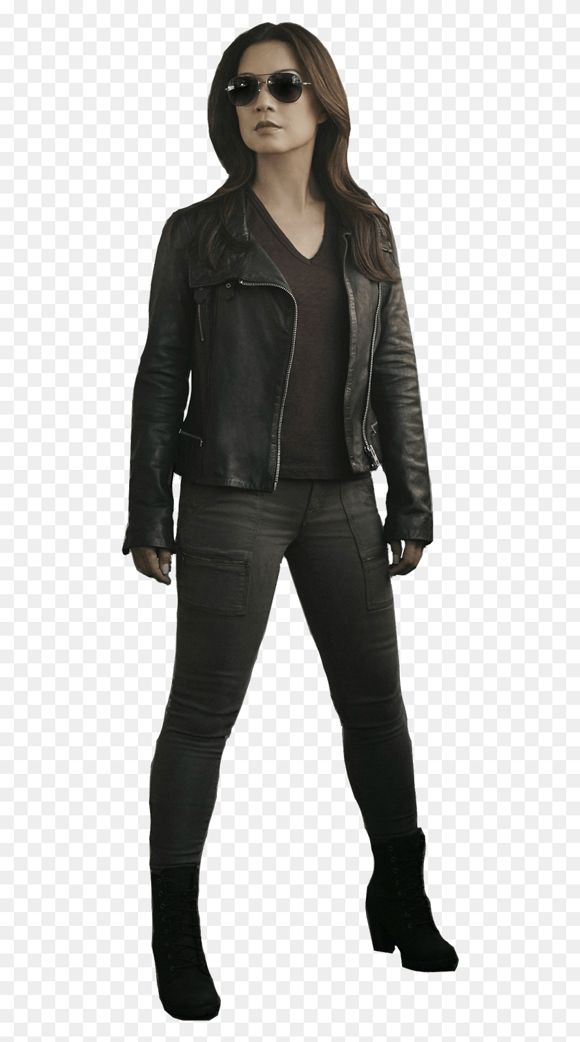 490x1448 Agents Of Shield Leather Jacket, Clothing, Apparel, Coat HD PNG Download