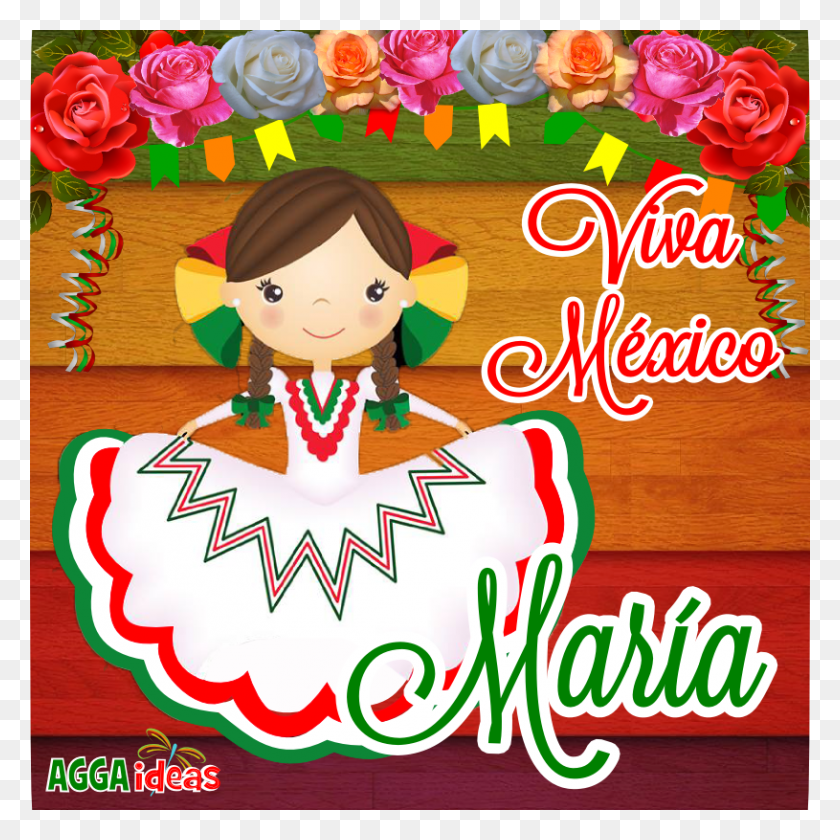 815x815 Aggaideas Monterreynl Yare Fiesta Viva Mexico Viva Mxico Con El Nombre De Mnica, Sobre, Pastel De Cumpleaños, Pastel Hd Png Download