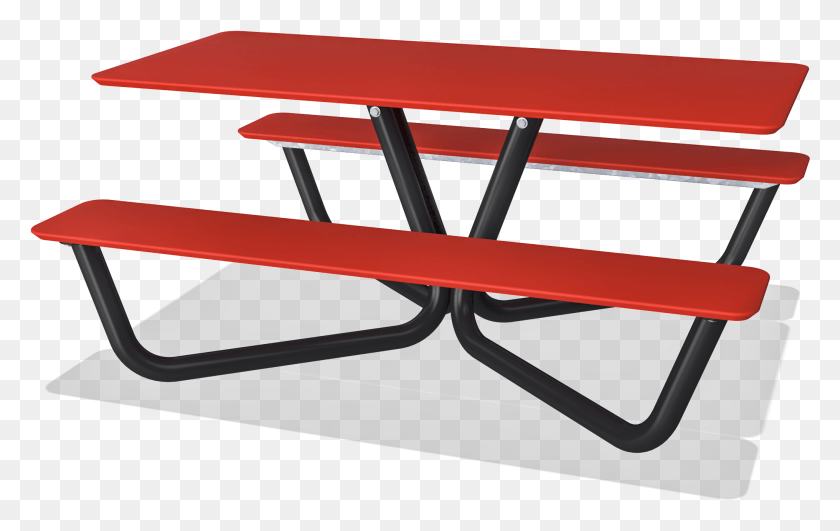 2033x1230 Agora Picnic Mini Red Hpl Bench, Мебель, Стол, Транспорт Hd Png Скачать