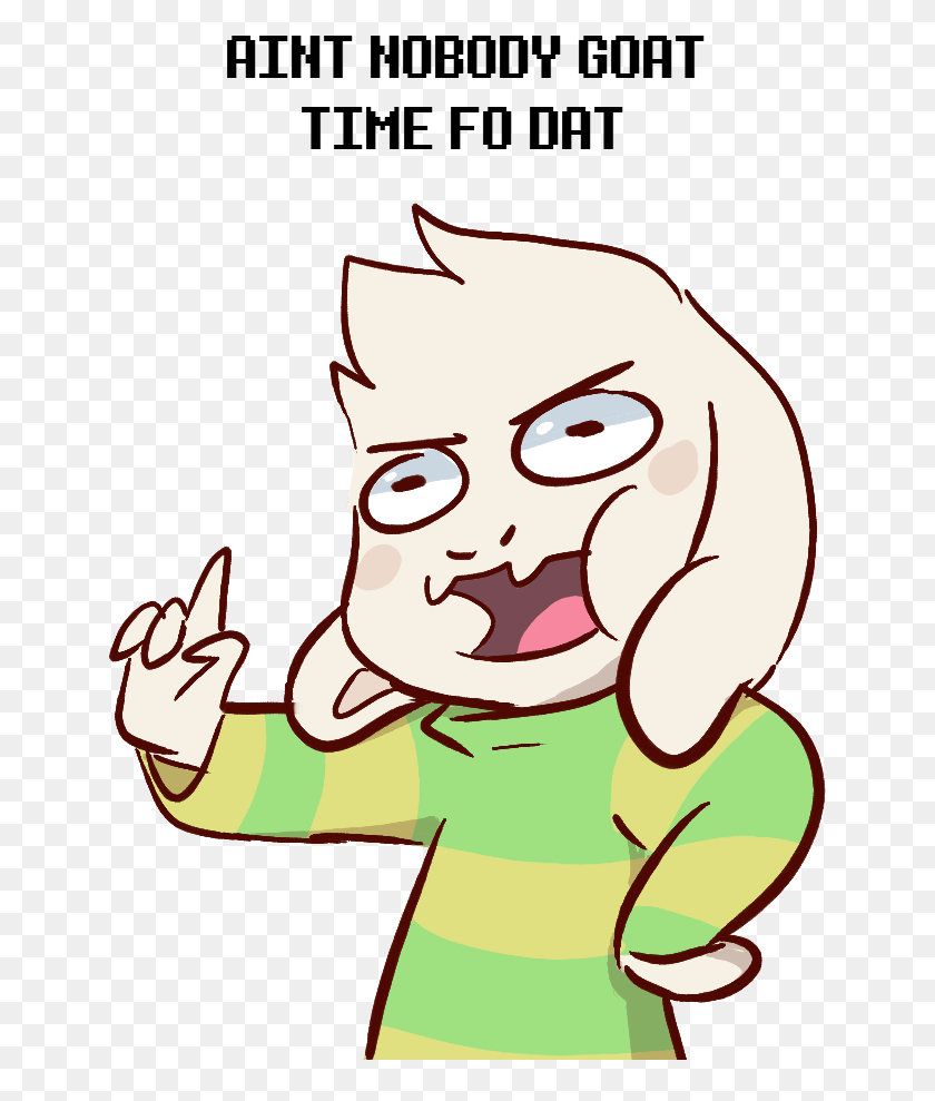 649x929 Aint Nobody Goat Time Fo Dat Undertale Roblox Face Ain T Nobody Goat Time, Finger, Elf HD PNG Download