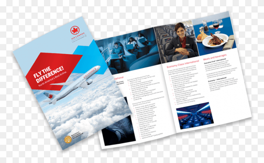 851x500 Descargar Png / Flyer De Air Canada, Cartel, Papel, Publicidad Hd Png