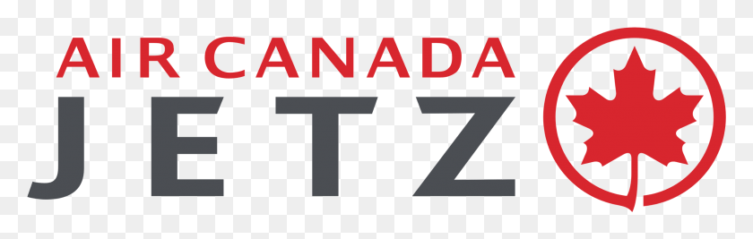 2368x629 Descargar Png Air Canada Jetz Logo 2017 Air Canada Jetz Logo, Texto, Alfabeto, Número Hd Png