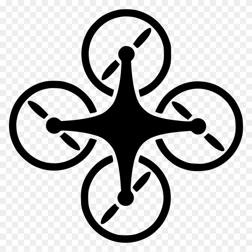 980x982 Descargar Png Air Drone Clip Art Drone Logo, Símbolo, Stencil, Marca Registrada Hd Png
