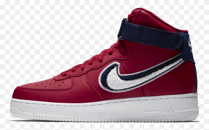 2001x1194 Air Force 1 3907 Lv8 High Chenille Swoosh Air Force One High 07, Shoe, Footwear, Clothing HD PNG Download