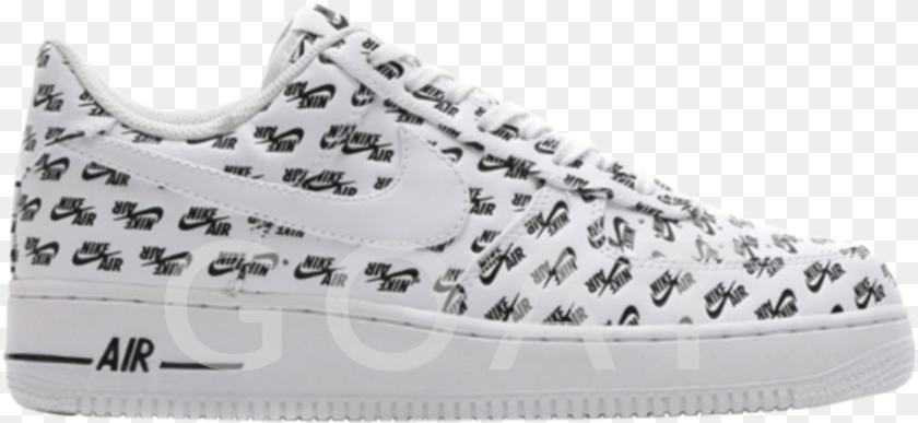 937x432 Air Force 1 Low 07 Qs All Over Logo Nike, Clothing, Footwear, Shoe, Sneaker Sticker PNG