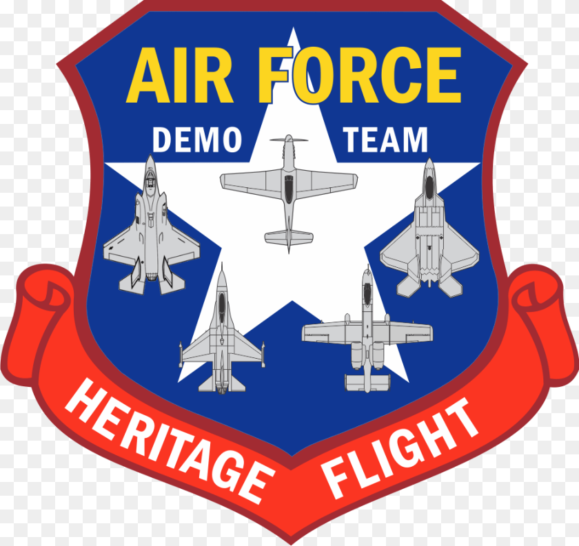 942x889 Air Force Heritage Flight Air Force Demo Team Heritage Flight, Badge, Logo, Symbol, Aircraft Clipart PNG