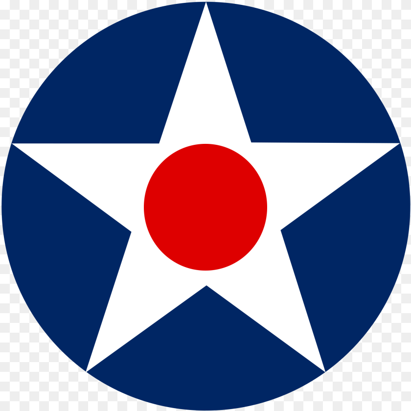 2000x2000 Air Force United States Army Air Corps, Star Symbol, Symbol Sticker PNG