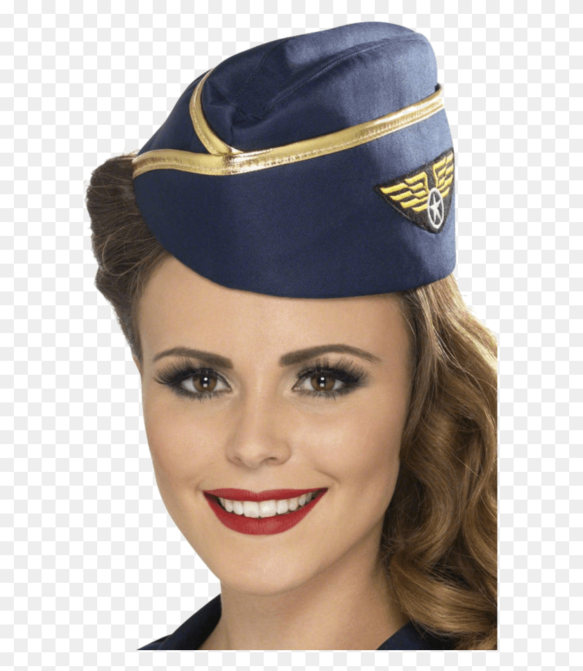 601x907 Air Hostess Hat Womens Air Force Hat, Person, Human, Clothing HD PNG Download