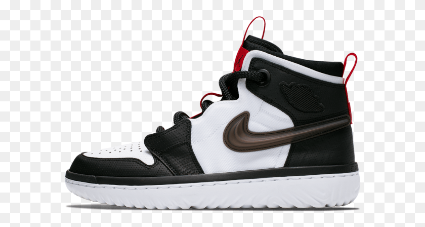 587x388 Air Jordan 1 React, Shoe, Footwear, Clothing HD PNG Download