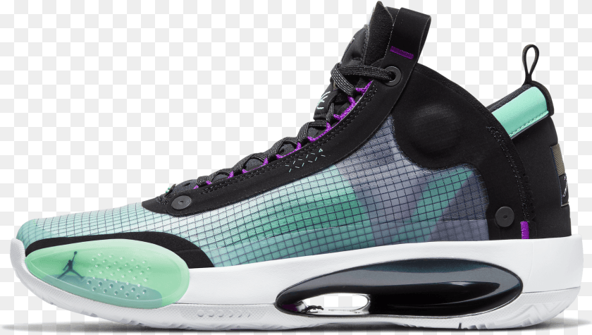 Air Jordan Jordan 34 Blue Void, Clothing, Footwear, Shoe, Sneaker Sticker PNG
