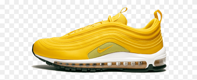 582x283 Air Max 97 Yellow And White, Shoe, Footwear, Clothing HD PNG Download