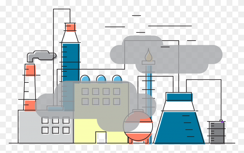 5275x3171 Air Pollution Industry Air Pollution Vector No Background, Building, Architecture, Neighborhood HD PNG Download