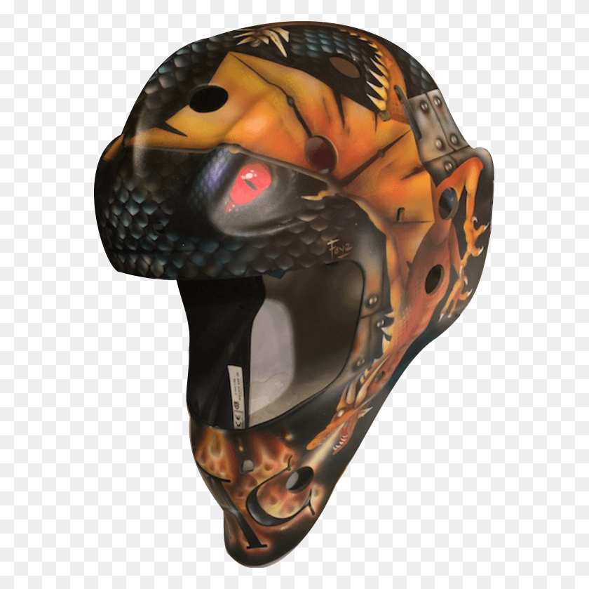 571x779 Airbrush Backplates Mask, Helmet, Clothing, Apparel HD PNG Download